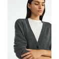 thumbnail image 4 of Scoop Women's and Women's Plus Button Front Maxi Cardigan Sweater, Midweight, Sizes, XS-4X, 4 of 5