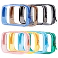 thumbnail image 1 of Laklulu - Bolsas de aseo transparentes, paquete de 8, bolsa de viaje, bolsas de maquillaje transparentes para mujeres y hombres, 8 colores, 1 of 6