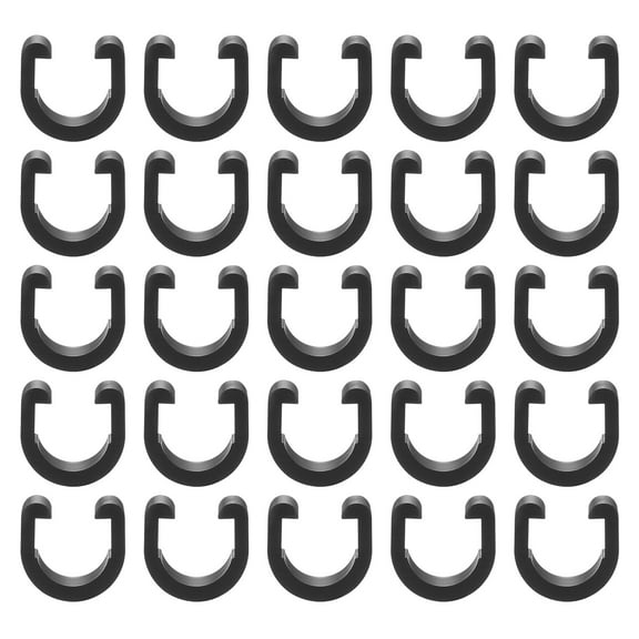 Uxcell 100pcs Bicycle Cable Clamps C-Clips Housing Hose Guide U-Clips Brake Derailleur Shifter for MTB Road Bike, Black