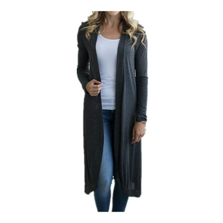 Women's Casual Open Front Long Sleeve Knitted Cardigan Sweater