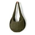 thumbnail image 1 of Bolsa de mano acolchada ODODOS para mujer, color aguacate, 1 of 6