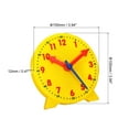 thumbnail image 2 of Uxcell 4 inch Teaching Clock Tell Time Analog Demonstration Clock 12 Hour 3 Pointers Geared, Yellow, 2 of 5