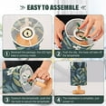thumbnail image 4 of Panda Leaves Bear Table Lamp USB Bedside Desk Nightstand Lamp Printed Gifts Small Lamp Wood Base for Bedroom Living Room Kids Room College Dorm, 4 of 7