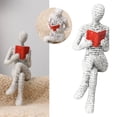 thumbnail image 2 of Jierger Figurines Bookshelf Decor Statues Home Decor Reader Sculpture Ornament Desktop Ornament Resin Reading Women Ornament Reading Figure Sculpture Crafts Tabletop Decoration, 2 of 9