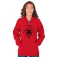 thumbnail image 3 of Spirit Animal Honeybee Symbolic Womens Plus Size Graphic Zipper Hoodie Brisco Brands 2X, 3 of 5