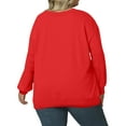 thumbnail image 4 of Women's Fashion Casual Plus Size Long Sleeve Pullover Printed Sweatshirt with CHEERS to the NEW YEAR Design for Celebration,Red,3XL, 4 of 4