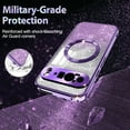 thumbnail image 7 of Casetego for Google Pixel 9 Pro XL Case,Compatible with MagSafe,Clear Magnetic Glitter Gradient Sparkle Luxury Plated Soft TPU Bumper Full Camera Lens Protector,Purple, 7 of 7