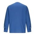 thumbnail image 4 of Chemise Décontractée pour Homme à Manches Longues et Col en V, Style Rétro avec Tissu en Polyester pour un Port Confortable au Printemps et en Été, Idéale pour la Mode de Rue et les Activités de Plein Air, 4 of 6
