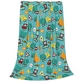 thumbnail image 2 of KLL Trucks And Excavators Pattern Fleece Throw Blanket,Fleece Throw Blankets for Couch & Bed All Season Use-80"x60", 2 of 7