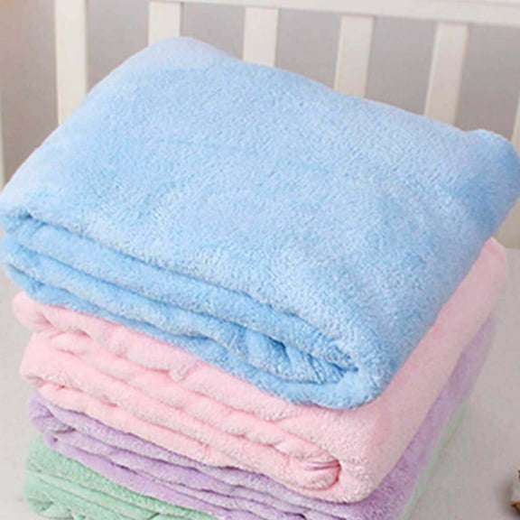 Milisten Comfortable Blue Bath Towel Coral Fleece for Bathing