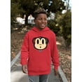thumbnail image 2 of Plaid Monkey Surprise - Retro Animal Emoji Design Youth's Hoodie, 2 of 4