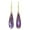 Purple, variant on AeraVida Unique Light Pink Rose Quartz Long Teardrops Gold-Plated Silver Dangle Earrings