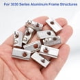 thumbnail image 4 of M6 Demi-Rond Rouleau en Ressort Écrous en T Série 3030 Acier au Carbone Fente en T Écrous à Ressort Argent, 50 Pcs, 4 of 7