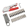 thumbnail image 1 of Coaxial Cable Crimper Kit, Coaxial Compression Tool High Hardness Durable With Stripper For Mobile Cable TV, 1 of 8