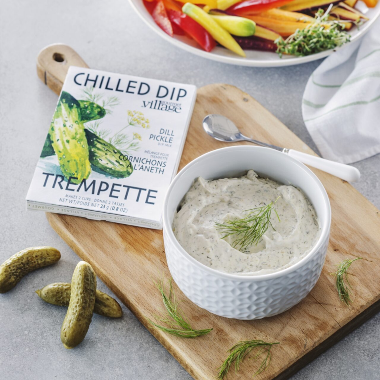 Gourmet Du Village Lemon Dill Dip Mix Canister – 2.1 Oz, Makes 5 Recipes (Resealable)