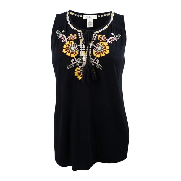 Style & Co. - Style & Co. Women's Plus Size Embroidered Sleeveless ...