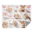 thumbnail image 2 of 70x55 Inches Glow in The Dark Blanket Cozy Throw Camping Blankets for Home and Outdoor Use Cute Collection Of Animals, 2 of 8