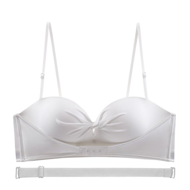 Birdeem Front Buckle Thin Bra Non-Slip Upper Support Big Chest Show Small Invisible Bra Wedding Party Special Glossy Underwear