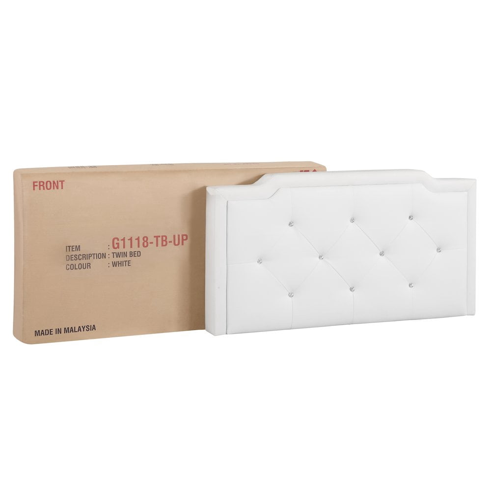 Glory Furniture Deb Twin Bed in White Color