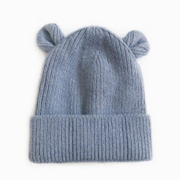 Toddler Boys Girls Beanie Hat Infant Baby Girls Boys Soft Warm Knit Hat Kids Winter Hat With Fleece Hood Cap