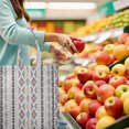 thumbnail image 4 of Boho Chic Symmetrical Tribal Washable Tote - Large Capacity Reusable Grocery Bag, 4 of 4