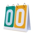 thumbnail image 1 of Quzzie Sports Scoreboard Manual Flip Portable Tabletop Score Flipper PVC Two Digit Lightweight Score Counter Suitable for Coaches Competitive Sports Indoor Outdoor Games Table Green and yellow, 1 of 8
