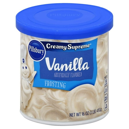 Pillsbury Creamy Supreme Vanilla Flavored Frosting, 16-Ounce (Pack of 12)