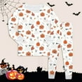 thumbnail image 2 of oqasdz Baby Boy Clothes Girls Halloween Pajama Set Long Sleeve Pumpkin Print Shirts and Pants Comfortable Fall Winter Sleepwear /5-6 Years, 2 of 4