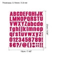 thumbnail image 2 of Uxcell Vinyl Self Adhesive Letter Number Sticker Decal Kit, Rose Red 81 Piece 10 Sheets, 2 of 5