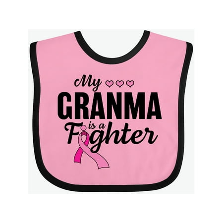 

Inktastic Breast Cancer Awareness My Granma is a Fighter Gift Baby Boy or Baby Girl Bib