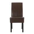 thumbnail image 4 of GDF Studio Thurber Contemporary Upholstered Dining Chairs, Set of 4, Dark Brown Faux Leather and Espresso, 4 of 9