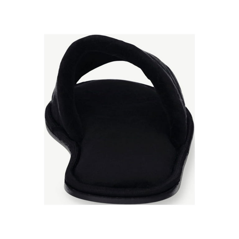 『美品』SANDERS plain  slipper　SIZE7 Women's Microterry Sandal Slipper with Satin Detail