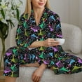 thumbnail image 6 of Honeii Snails 1 print Women's Pajama Sets Long Sleeve Button Down Sleepwear Nightwear Soft Pjs Lounge Sets-Medium, 6 of 7