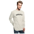 thumbnail image 2 of Daxton Retro Charlotte Arch Font Long Sleeves TShirt Soft Medium Weight, Vintage Tee Black Font, L, 2 of 2