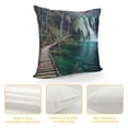 thumbnail image 4 of Leisuo Plitvice Lakes National ' Landscape Photography Throw Cushion Pillow Cover for Living Room, Sofa White, 4 of 5