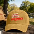 thumbnail image 6 of Vintage Dad Hat for Men and Women,"Lake America" Washed Cotton Adjustable Baseball Cap, Unisex Curved Brim Casual Hat for Travel and Daily Wear, 6 of 7