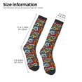 thumbnail image 4 of Fotbe Geometry print Women's Men's Novelty Crew Socks Cotton Socks Knee High Socks for Walking,Running,Nurses,Pregnancy, 4 of 8