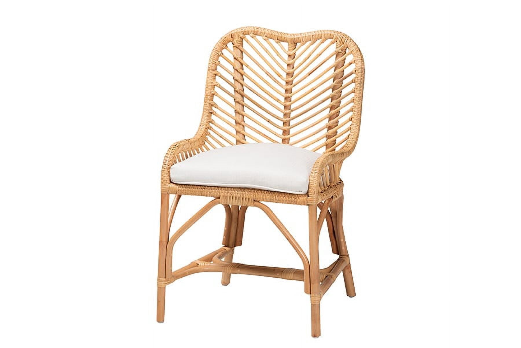 Baxton Studio Arween Modern Bohemian Natural Brown Rattan Dining Chair