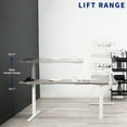 thumbnail image 5 of VIVO Electric 83" x 60" Stand Up Corner Desk, Dark Gray Table Tops, White Frame, 5 of 8