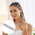 thumbnail image 2 of Unique Bargains 1 Pc Hair Clip Rhinestones Hair Clips White, 2 of 5