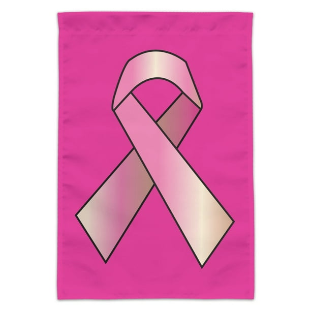 Breast Cancer Awareness Pink Support Ribbon Garden Yard Flag - Walmart ...