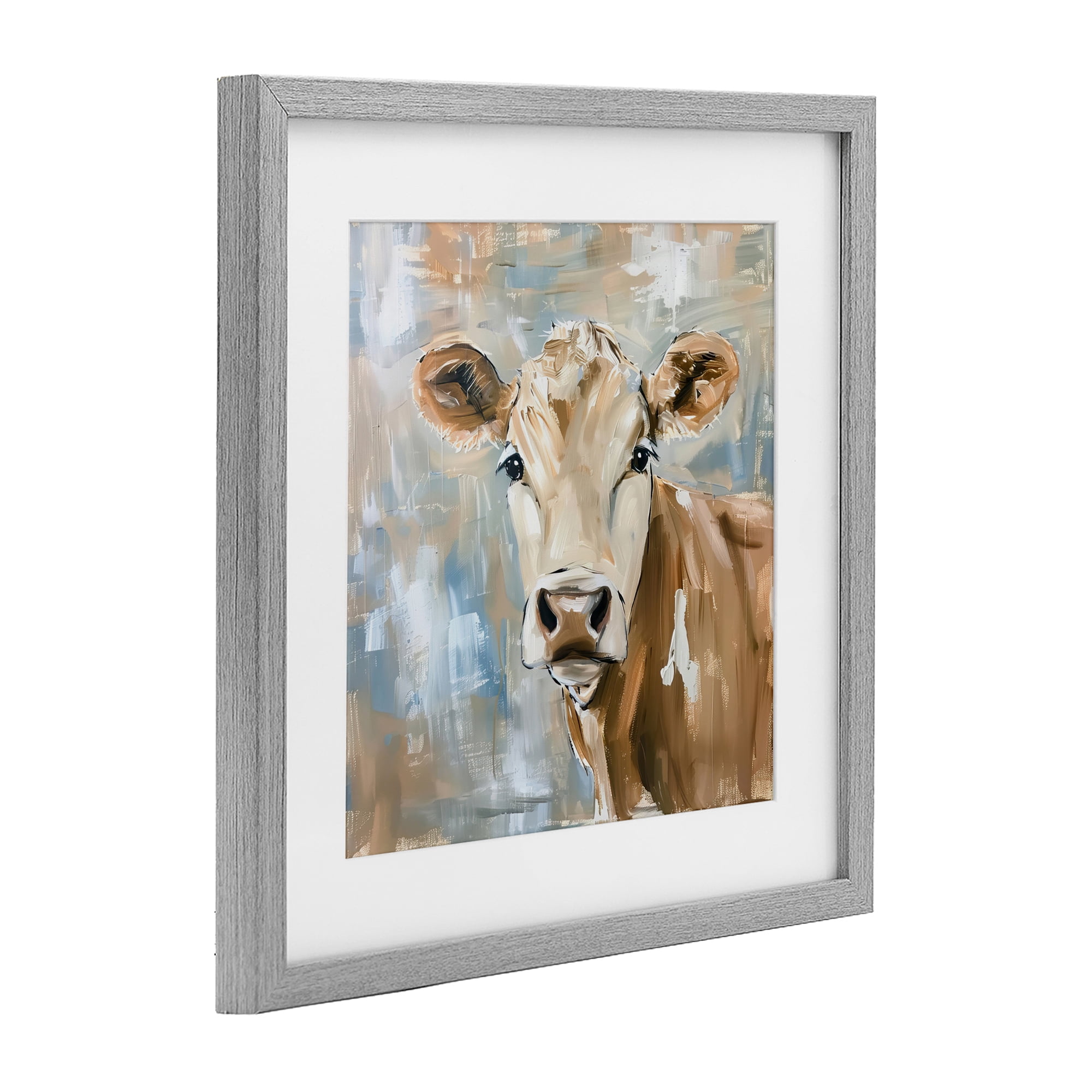 Stupell Industries The Brown Cow Abstract Gray Framed Print Under Glass, design by Tina LeCour