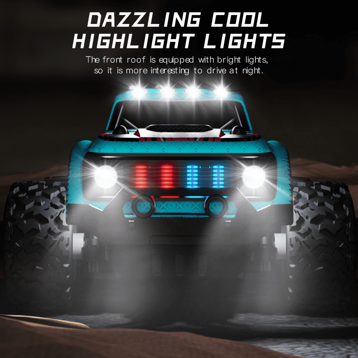 RC Cars High Speed Remote Control Car for Girls, 1:20 Scale RC Truck 2.4GHz 4WD All Terrain with Lights for Adults Kids Christmas Gifts (Sky Blue)
