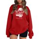 thumbnail image 1 of Gibobby Sudaderas Navideñas para Mujeres Sudadera con capucha estampada navideña holgada para mujer con mangas hasta los hombros(Rojo,G), 1 of 3