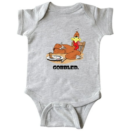 

Inktastic Stuffed Turkey Gobbled Gift Baby Boy or Baby Girl Bodysuit