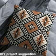 thumbnail image 2 of jejeloiu Black Southwestern Geometric Fabric by the Yard 2 Yards,Brown Boho Hohemain Room Decor Fabric by the Yard,Indian Tribal Geometric Fabric for Sewing,Luxury Bedroom Decor, 2 of 6