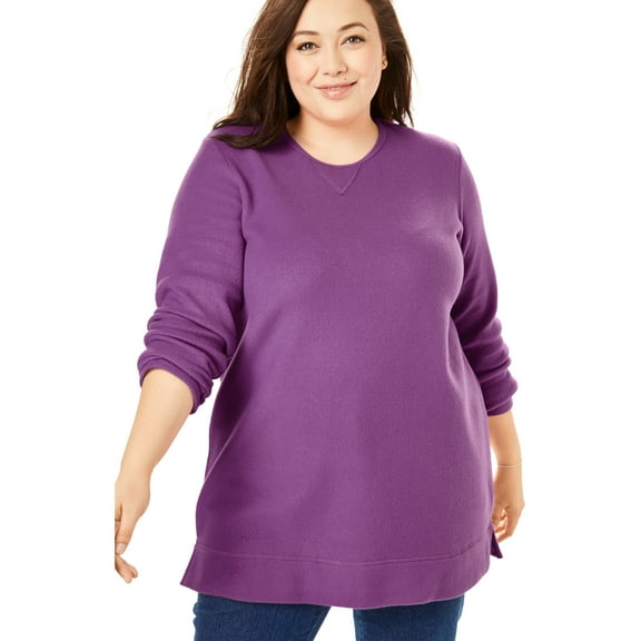 Woman Within Plus Size Sherpa Sweatshirt