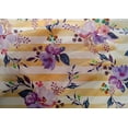 thumbnail image 4 of oneOone Cotton Silk Fabric Stripe|Watercolor Leaves & Peony Floral_Printed Fabric 1 Yard 42 Inch Wide, 4 of 4