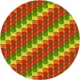 thumbnail image 1 of Ahgly Tapis Rond Lavable en Machine Intérieur Transitionnel Vert Pistache, 7 Pieds Rond, 1 of 7