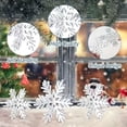 thumbnail image 4 of marioyuzhang Christmas Room Decor Set Snowflake Christmas Table Decorations 3pcs White Wooden 3D Snowflake Decor Tabletop Centerpiece For Christmas Home Decor, 4 of 6